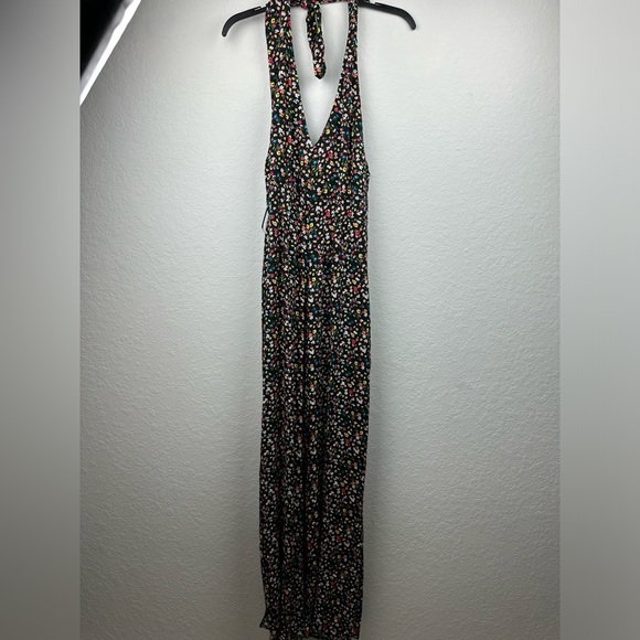 SOLD! Mi Ami for Francesca’s black floral cocktail jumpsuit women’s size extra l - Picture 3 of 6